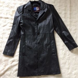 Lobi Lobi long leather coat small